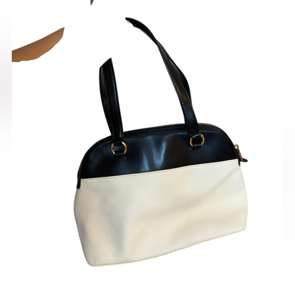 Ralph Lauren Black & White Two-Tone Cowhide Leather Purse - Picture 2 of 8